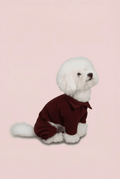 Color Block Dog Onesie for Small Dogs – Adjustable High Neck Full Body Jumper